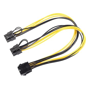 Big Shoppe Store Generic 18AWG PCI-E 8pin to Dual 8-pin Y-Splitter Extension Cable Connector for Computer PC