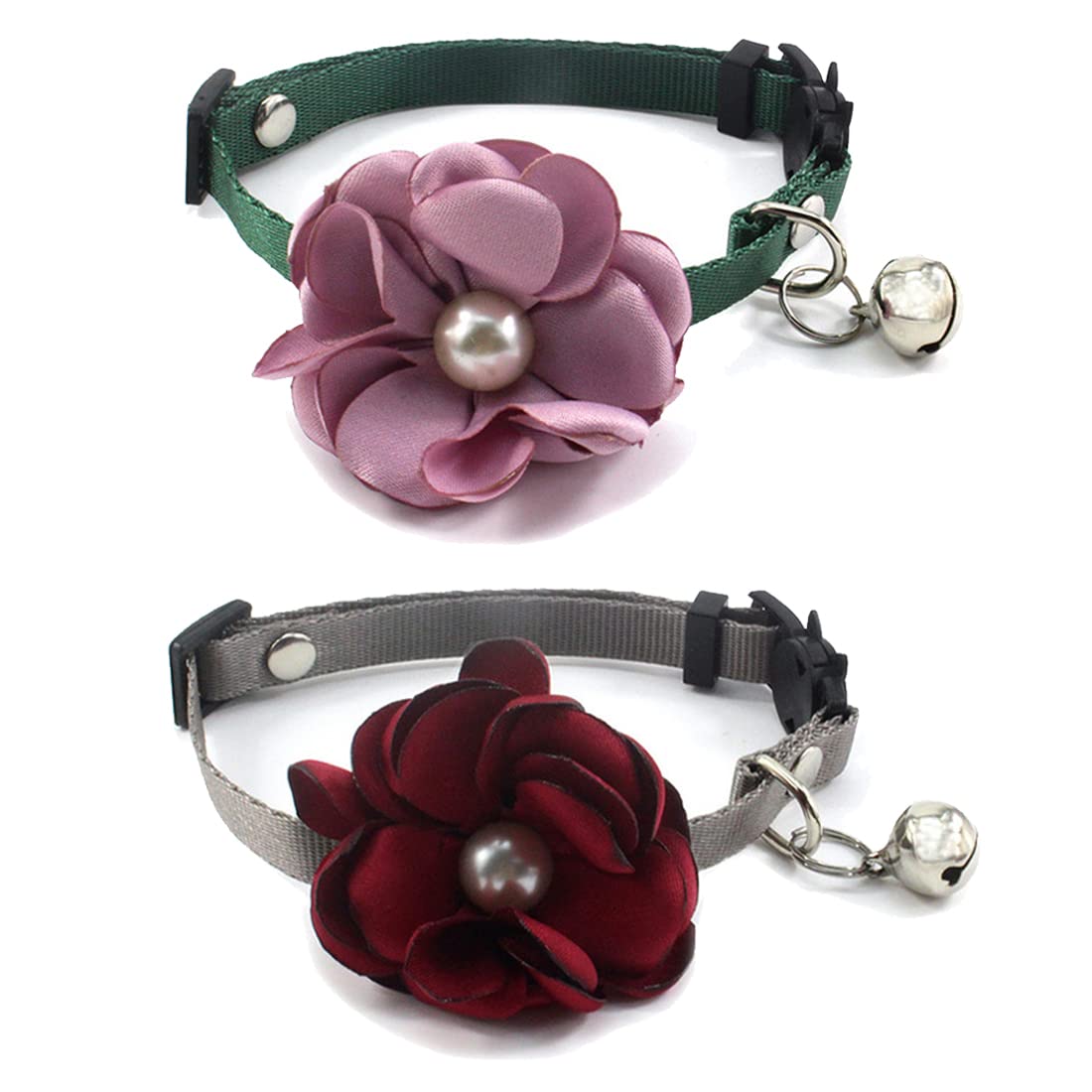 Amazon | PIANETA 猫首輪 2個セット 子犬首輪 猫くびわ 迷子札付き  