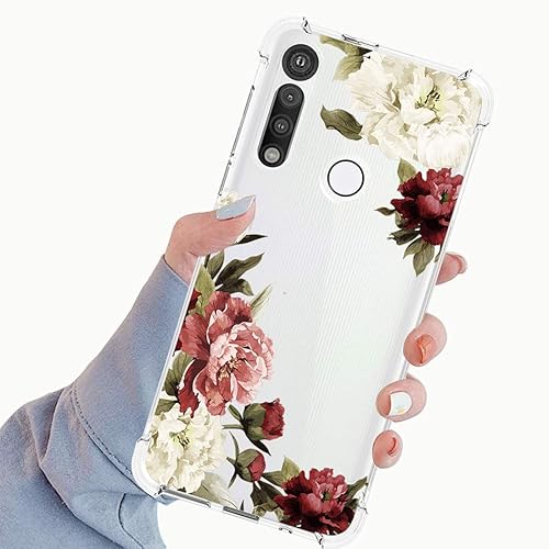 Miniatura 10 de Funda para Moto G Fast 2020, Motorola G Fast para niñas y mujeres, delgada, a prueba de golpes, patrón transparente, suave, flexible, TPU trasero,