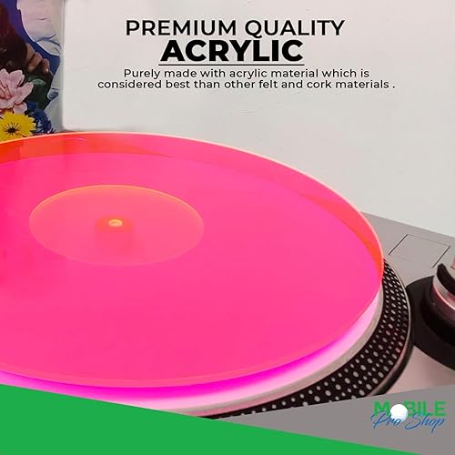 Miniatura 48 de Tapete acrílico para tocadiscos de vinilo para jugadores LP de 12 pulgadas, reduce el ruido y mejora la calidad del sonido y proporciona graves más