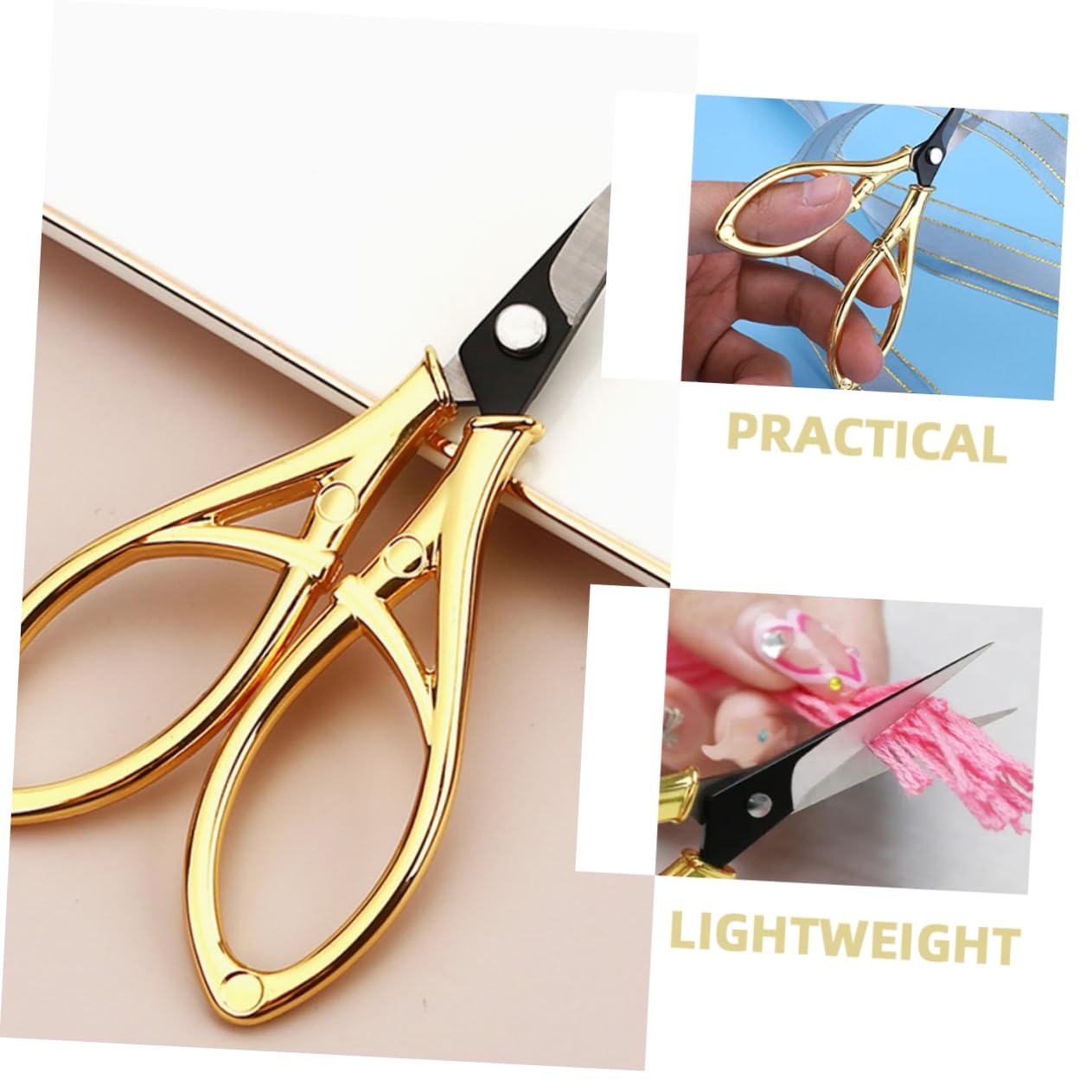 SEWACC 5piezas Tijeras De De Retro Tijeras De Costura De Metal Para Manualidades Multifuncionales Para y Diseño Elegante y