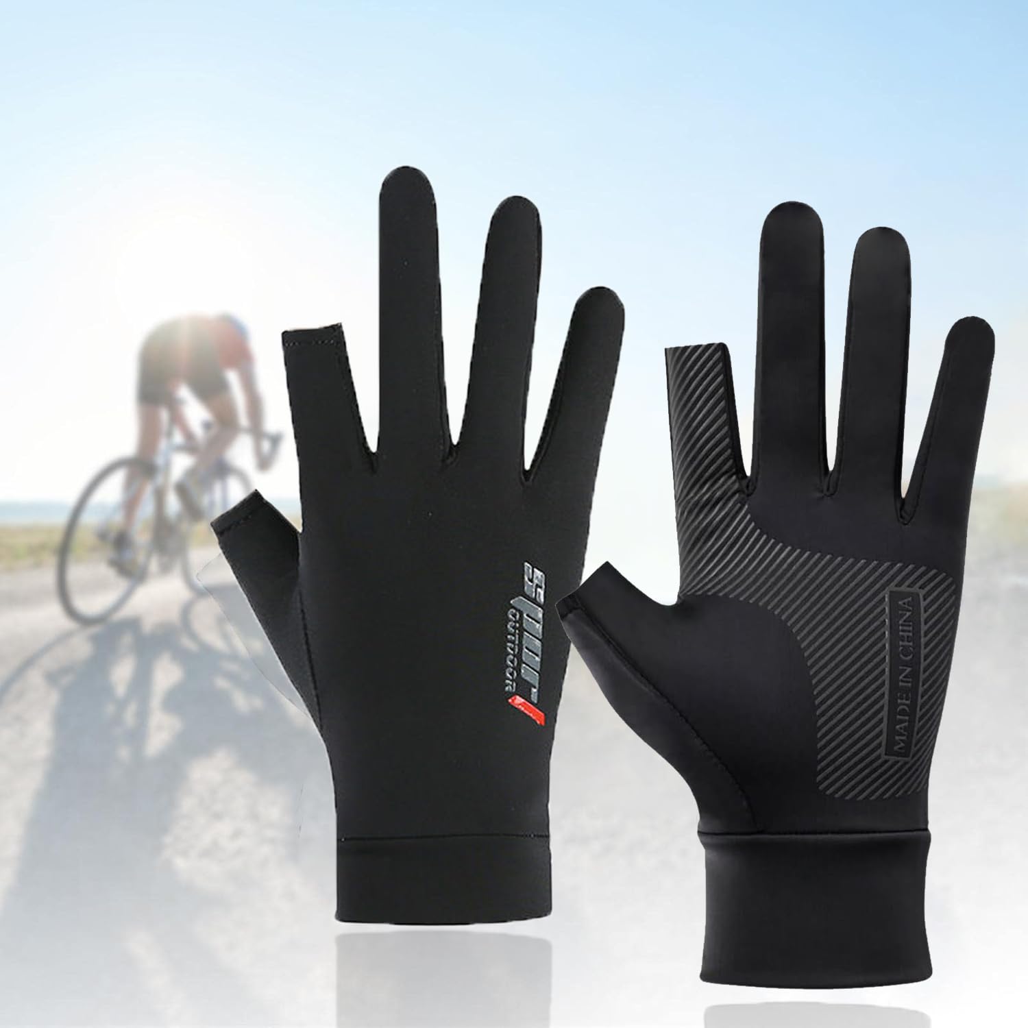 YUISI UV Protection Motorcycle Gloves for Men Women - Summer Ice Silk Breathable Non-Slip Riding Gloves with UPF50+ Sun Protection, Summer Wear for Scooty, Bike, Outdoor Activities-picture-18