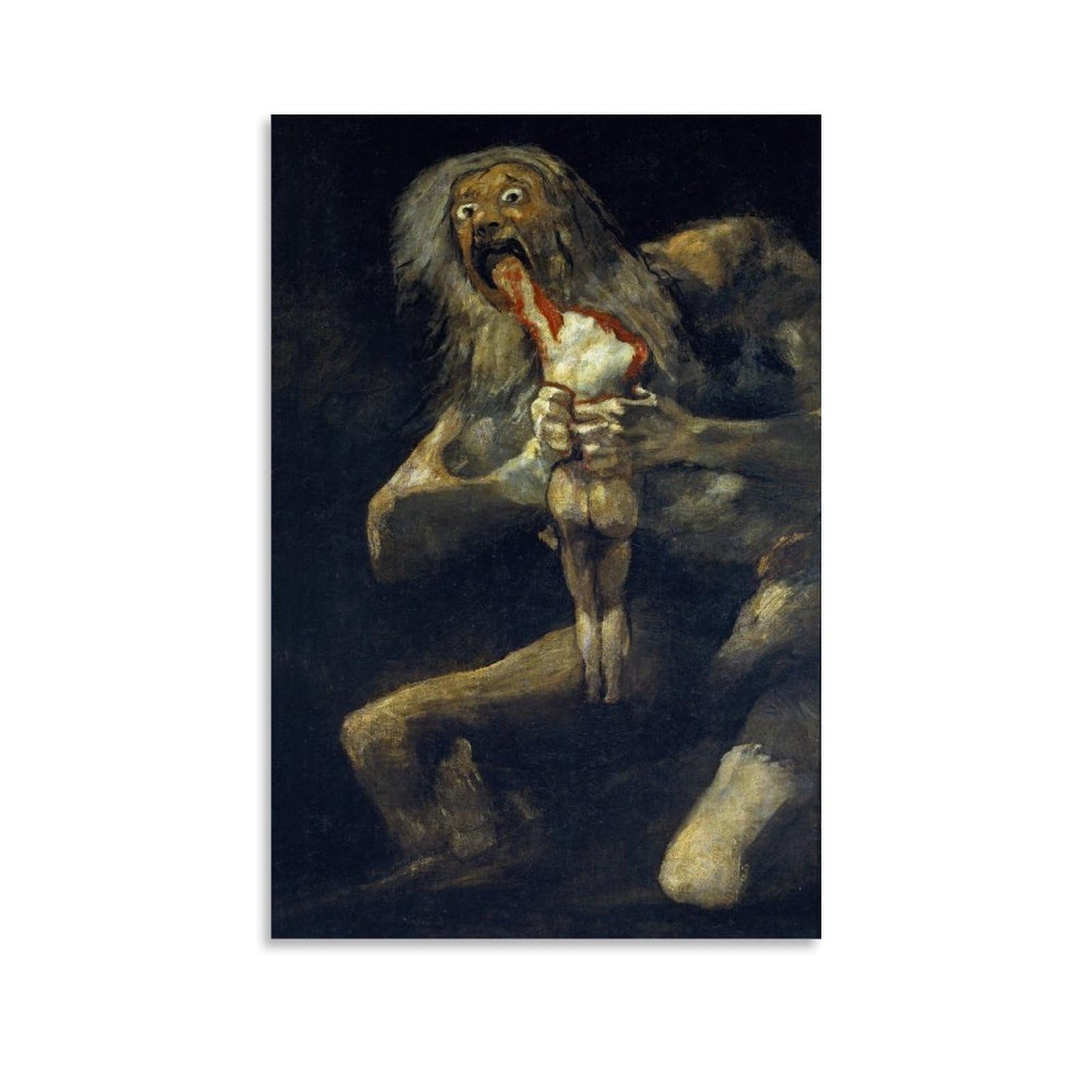 Yyueqil Unframe Francisco Goya Prints Saturn Devouring His Son Wall Art Canvas Art And Wall Art Picture Print Modern Family Bedroom Decors 24X36inch(60X90cm)