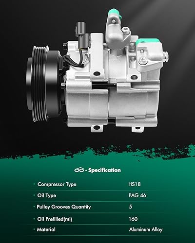 Miniatura 8 de SCITOO Bomba de compresor de CA para Hyundai Santa Fe 2.4L 01-06 para Hyundai Sonata 2.4L 99-05 para Kia Magentis 2.4L 01-06 para Kia Optima 2.4L