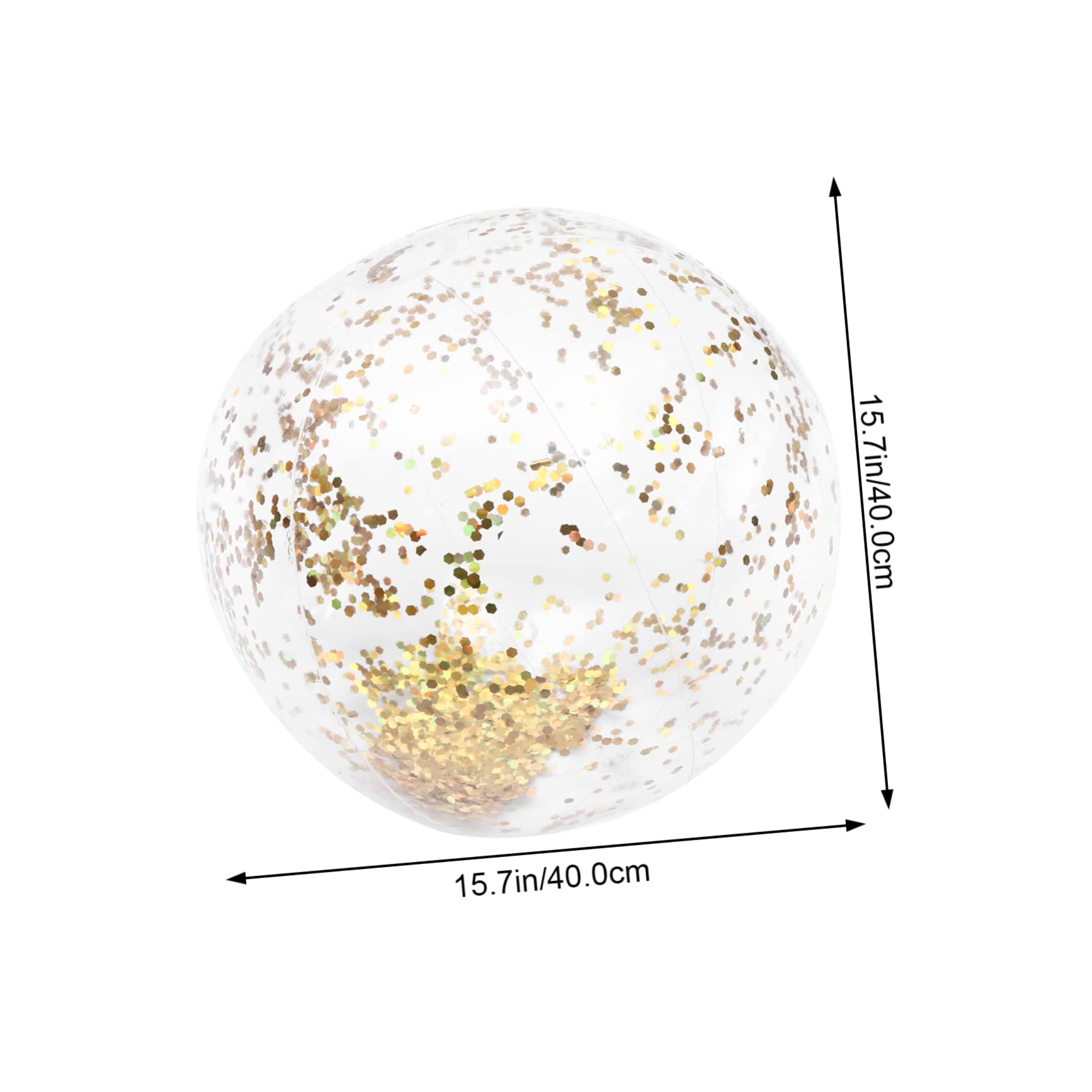 VANZACK 3pcs Inflatable Beach Ball Sequin for Pool Play Backyard Fun Easy to Store Carry Great for Physical Education Special Events