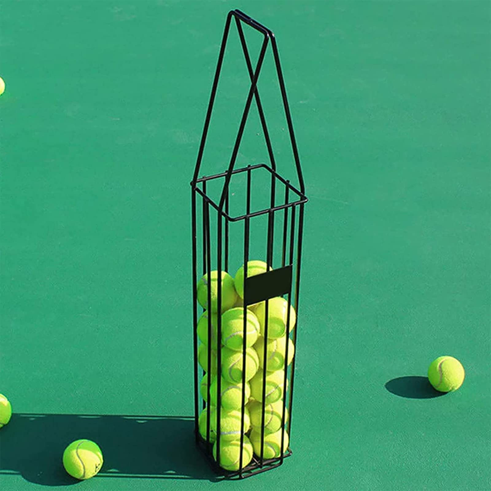 Raccoglitore di palline da tennis, pieghevole, strumento di archiviazione per palline da tennis, può contenere 42 palline, adatto per l'allenamento del tennis