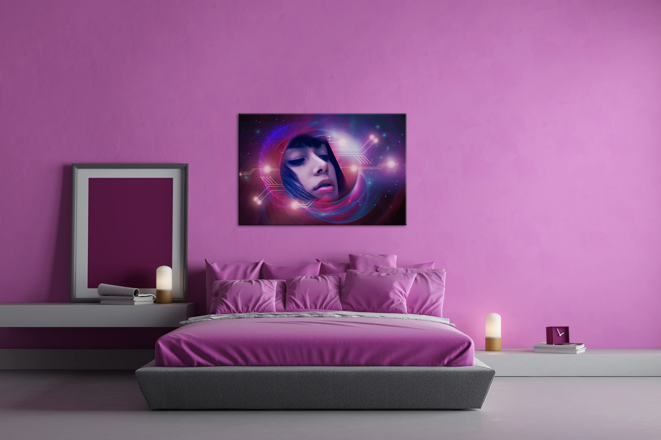 Fotomural sobre lienzo (120 x 80 cm), diseño de ciencia ficticia