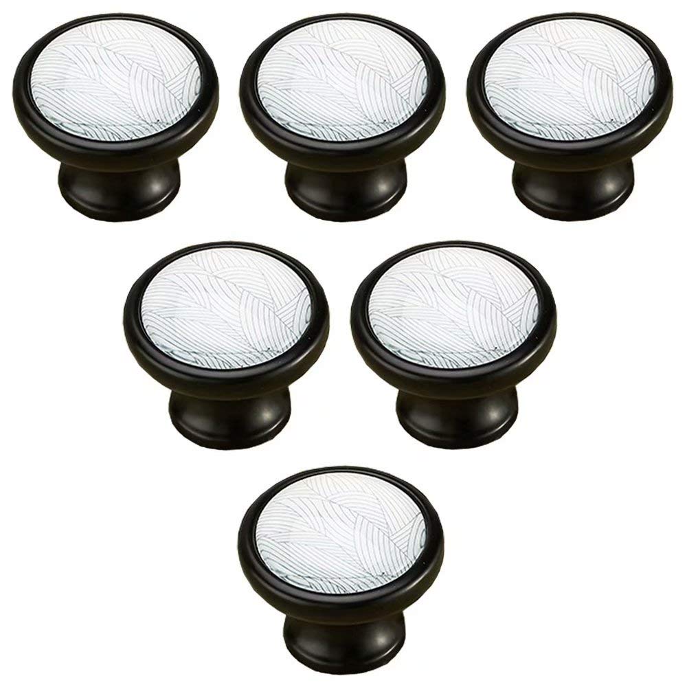 Poignées décoratives pour commode : lot de 6 boutons de tiroir au style raffiné