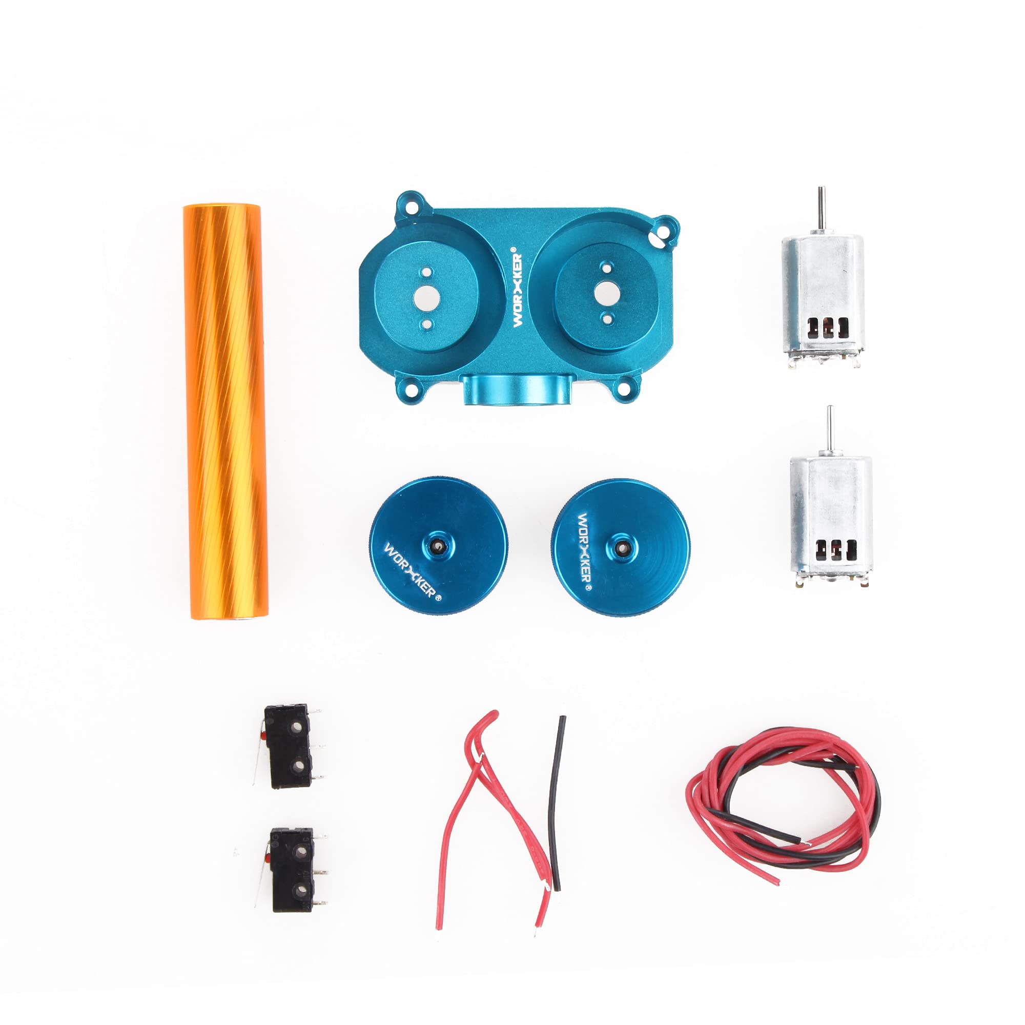 WORKER Upgraded Flywheel Motor Mod Kit Set for Nerf N-Strike Elite Series Toy (Blue)