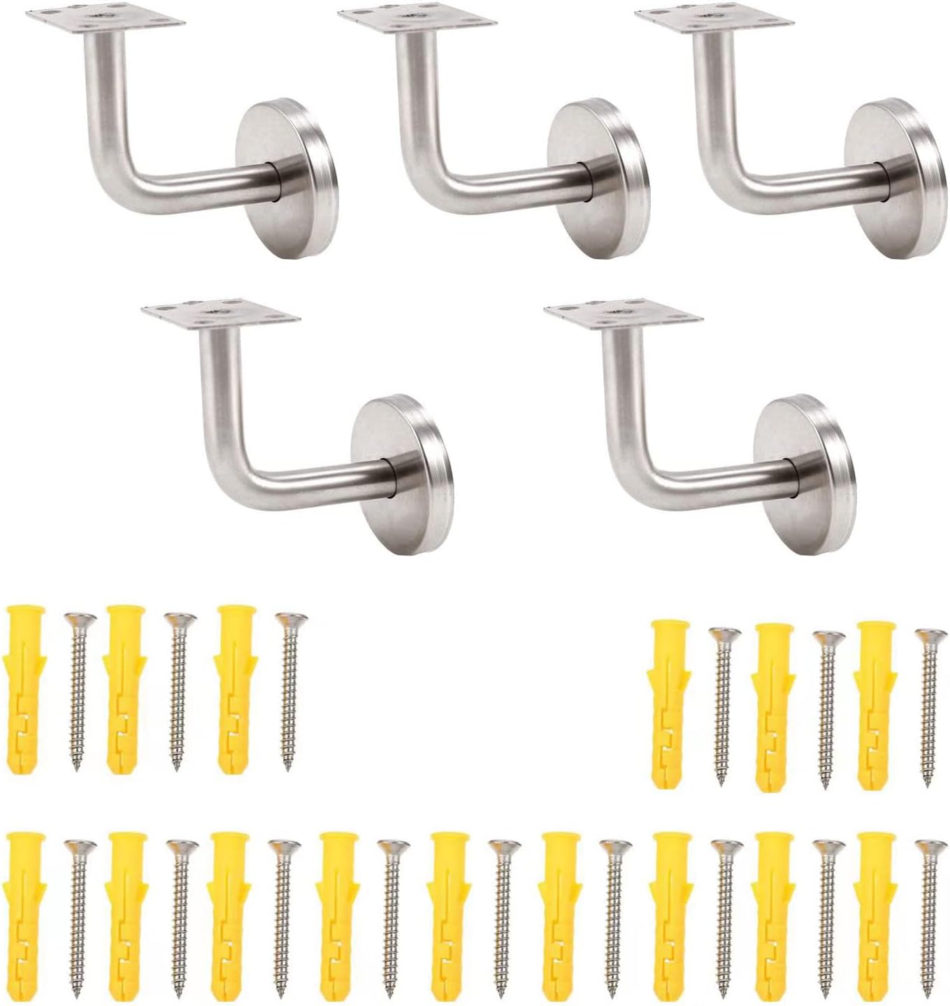 Stair Handrail Bracket,5 Pack Heavy Duty 304 Stainless