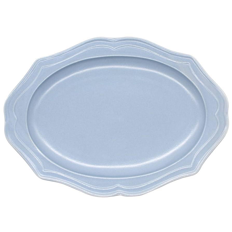   ブルーフルーテッド楕円皿 ブルーフルーテッド プレイン オーバルディッシュ 23.5cm