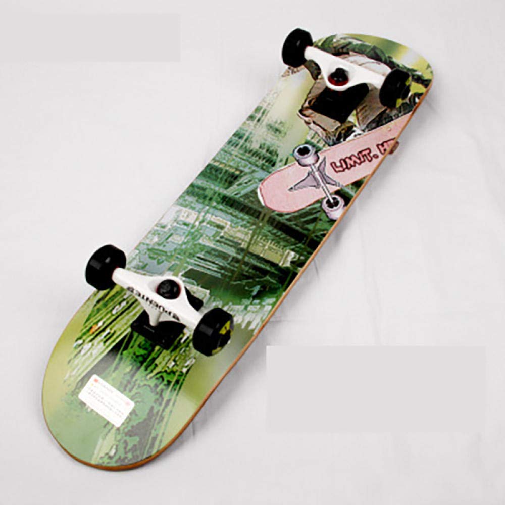 Standard Cruising Skateboards Skateboard complete board with ABEC-9 ball bearings and 8-layer maple 95A roller hardness suitable for