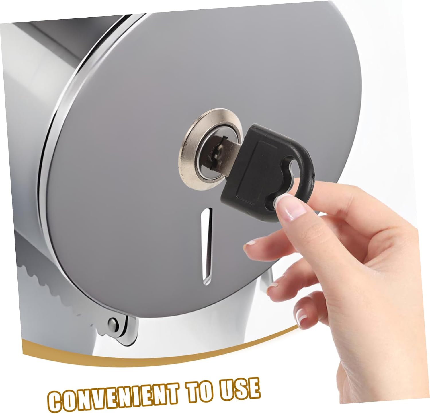 Stainless Steel Roll Paper Dispenser Key Set Replacement Accessories for Commercial Toilet Paper and Towel Dispensers Sturdy Lock Set for Easy Access