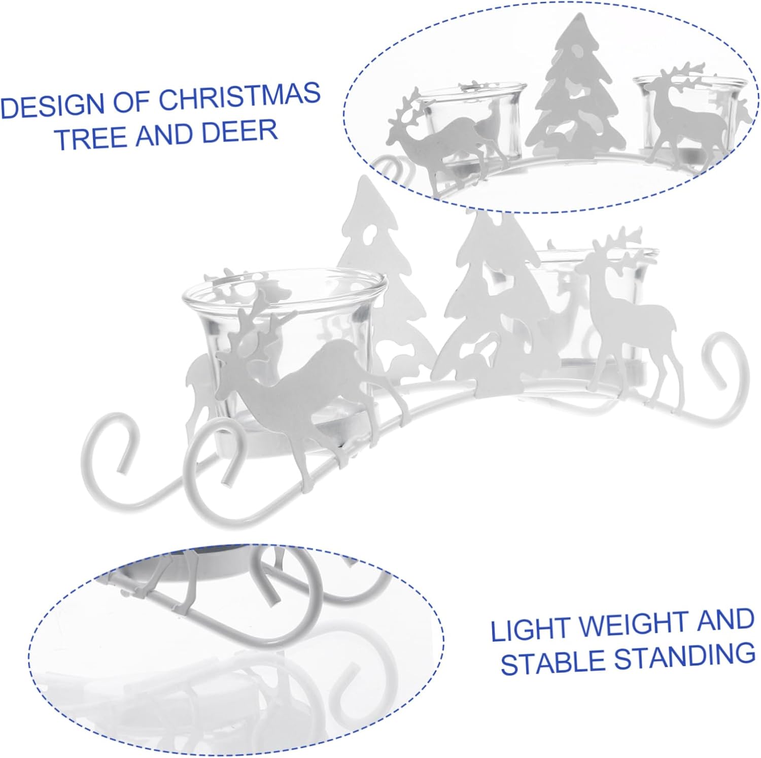 1pc Retro Candle Holder Chic Christmas Themed Table Adornment Stylish Decorative Stand for Home and Holiday Decor Warm Romantic Atmosphere for Centerpieces