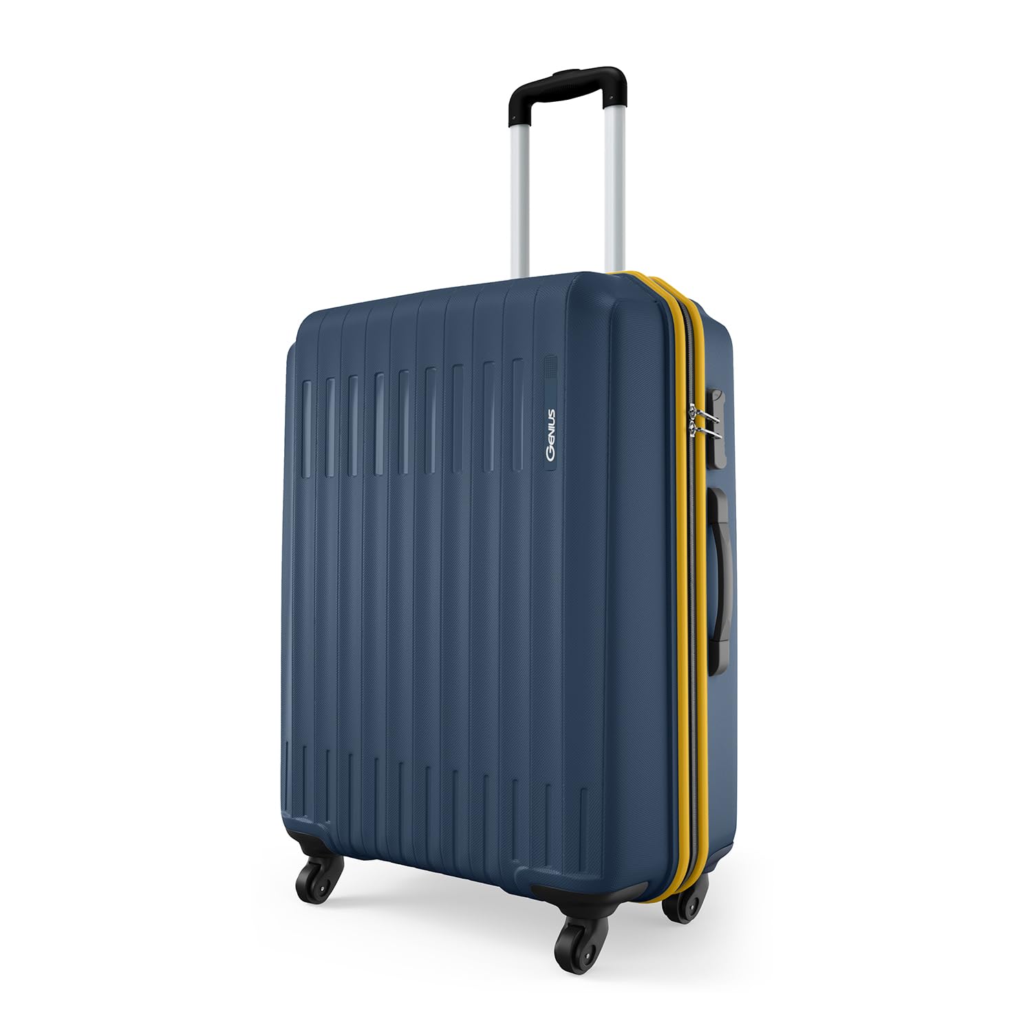 Safari Genius Alley 66cm Medium Size Check-in Trolley Bag Hard Case Polypropylene, 4 Spinner Wheels, 360 Degree Wheeling Luggage, Travel Bag, Suitcase...