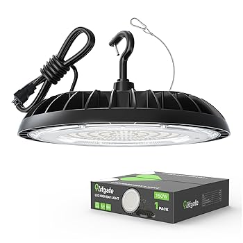 Glitgate LED High Bay Light 150W, 21000lm 5000K UFO Led High