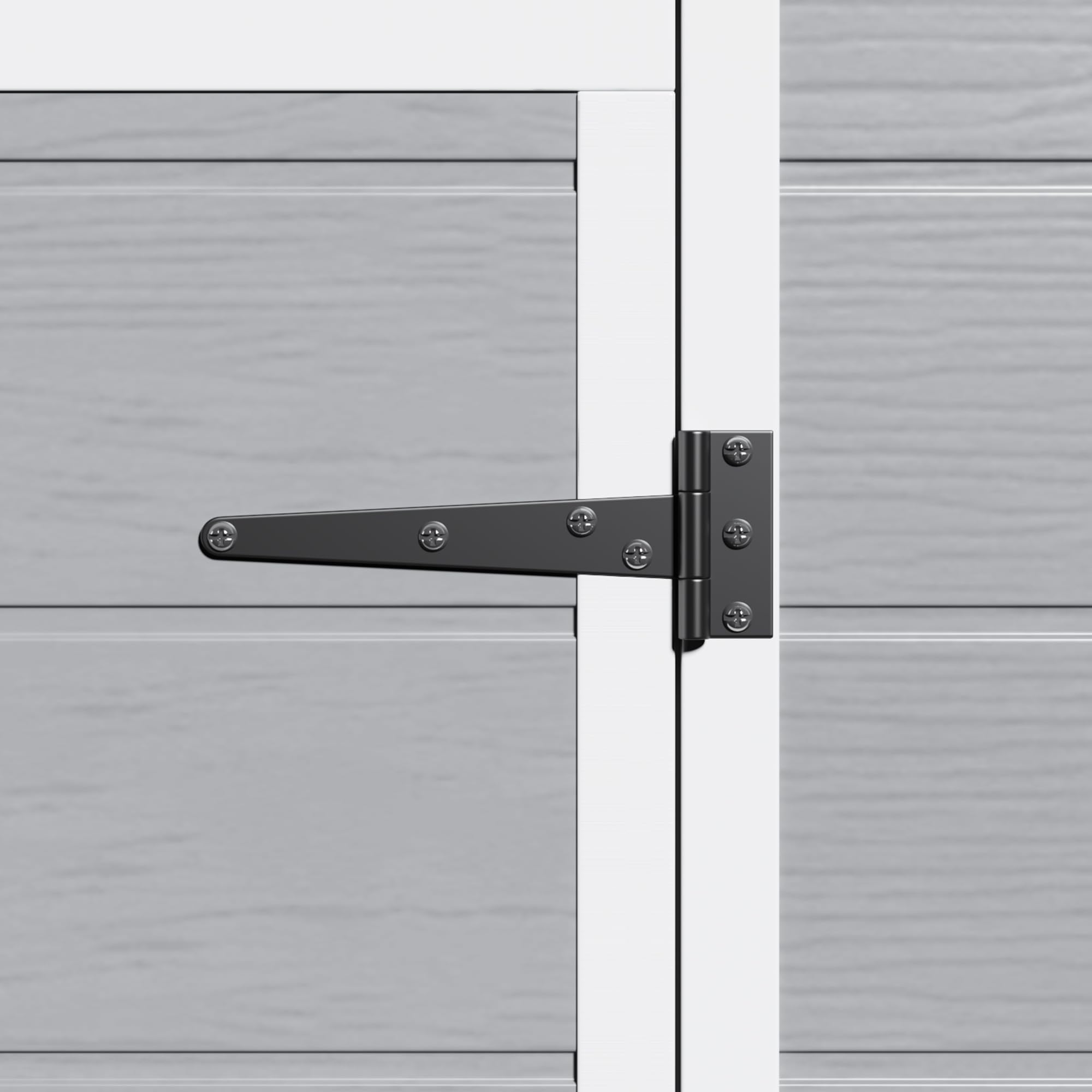 Casetta da Giardino in Resina 122x92x187 cm Capanno Porta Attrezzi con Finestra e Ventilazione Grigio