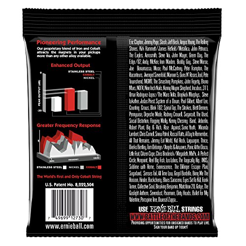 Ernie Ball Skinny Top Heavy Bottom Slinky Cobalt Cordes pour guitare électrique à 7 cordes, calibre 10-62 - Les Beatles, Paul McCartney, John Lennon, RIngo Starr, George Harrison Ernie Ball Skinny Top Heavy Bottom Slinky Cobalt Cordes pour guitare électrique à 7 cordes, calibre 10-62 – Image 3
