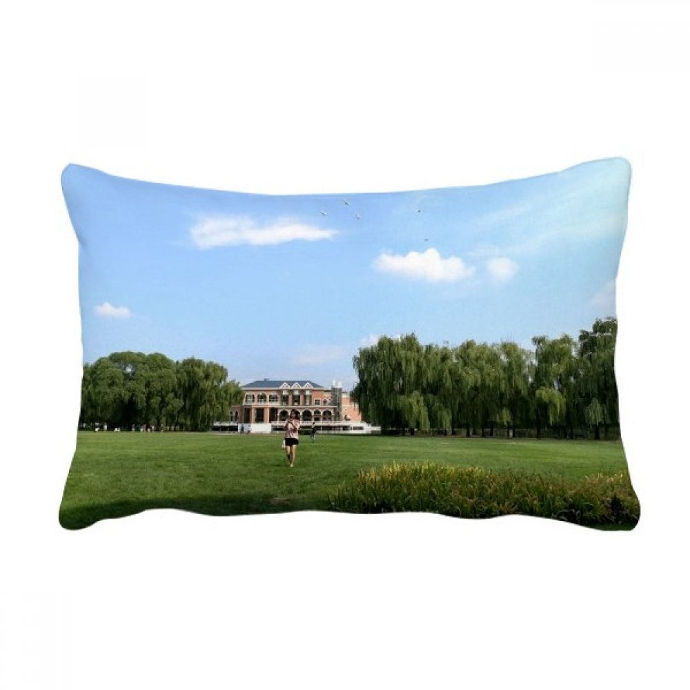 Coussin lombaire motif green park 40x60 cm pour canapé salon