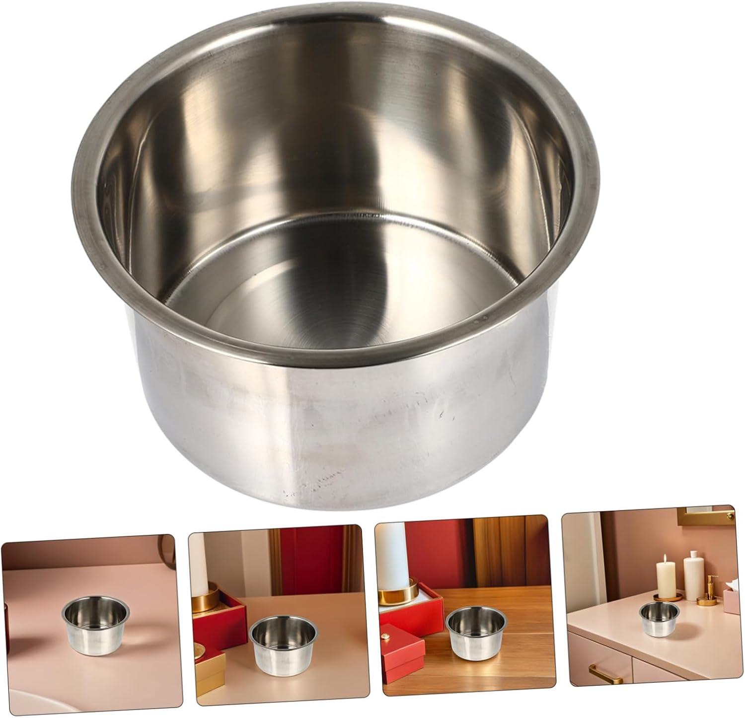 TEHAUX 2pcs Stainless Steel Wax Melting Pot Round Double Boiler