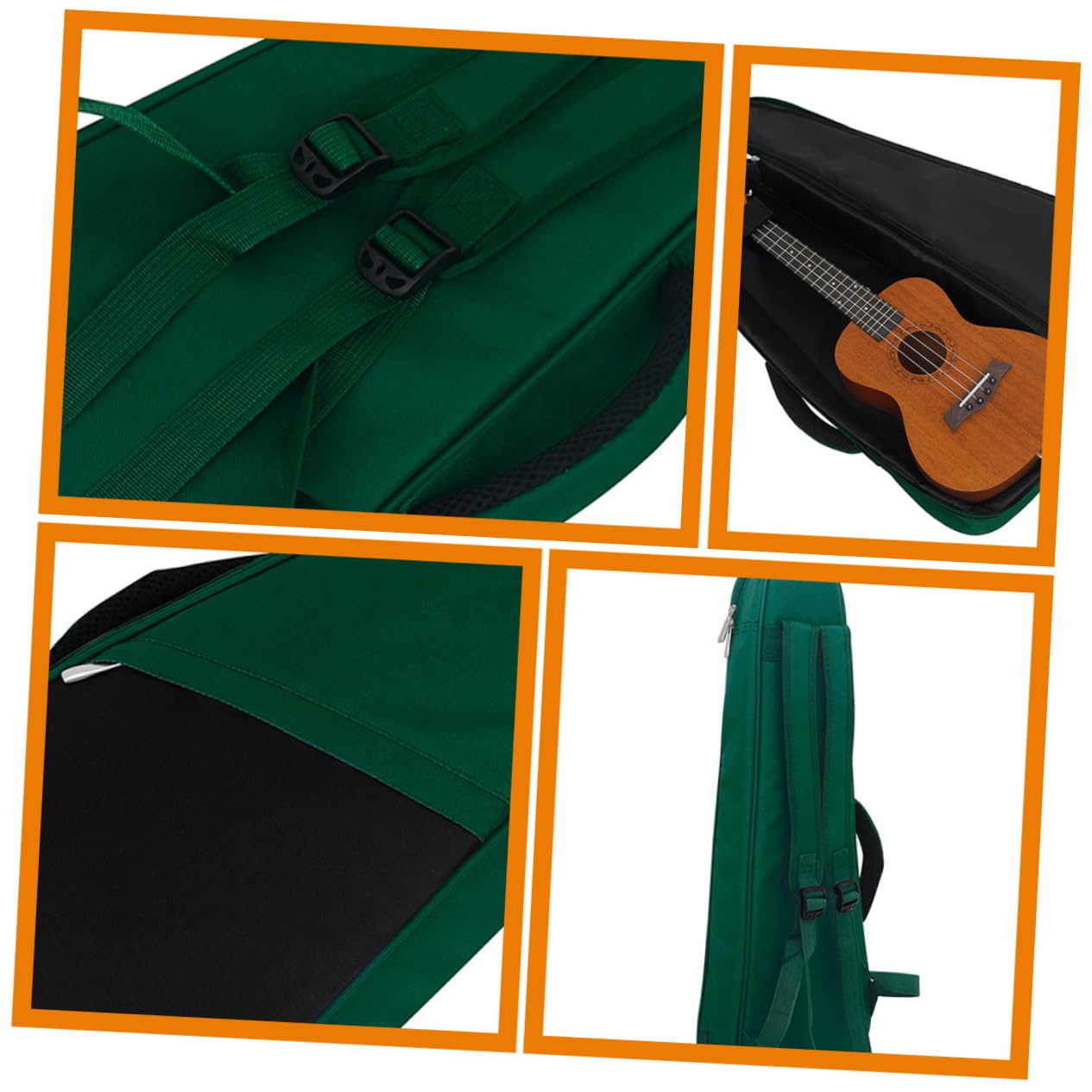 BESTonZON Sopran-ukulele-tasche aus Tragbarer Ukulelenbeutel Ukulelentragetasche für Musikinstrumente Schützt vor Staub und Nässe Leicht für Reisen und Auftritte