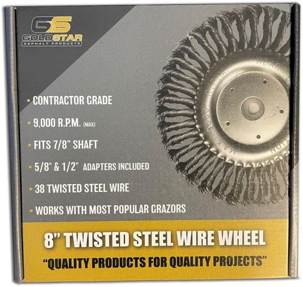 GoldStar Asphalt ProductsGoldStar Asphalt Products 8" Steel Wire Wheel Brush