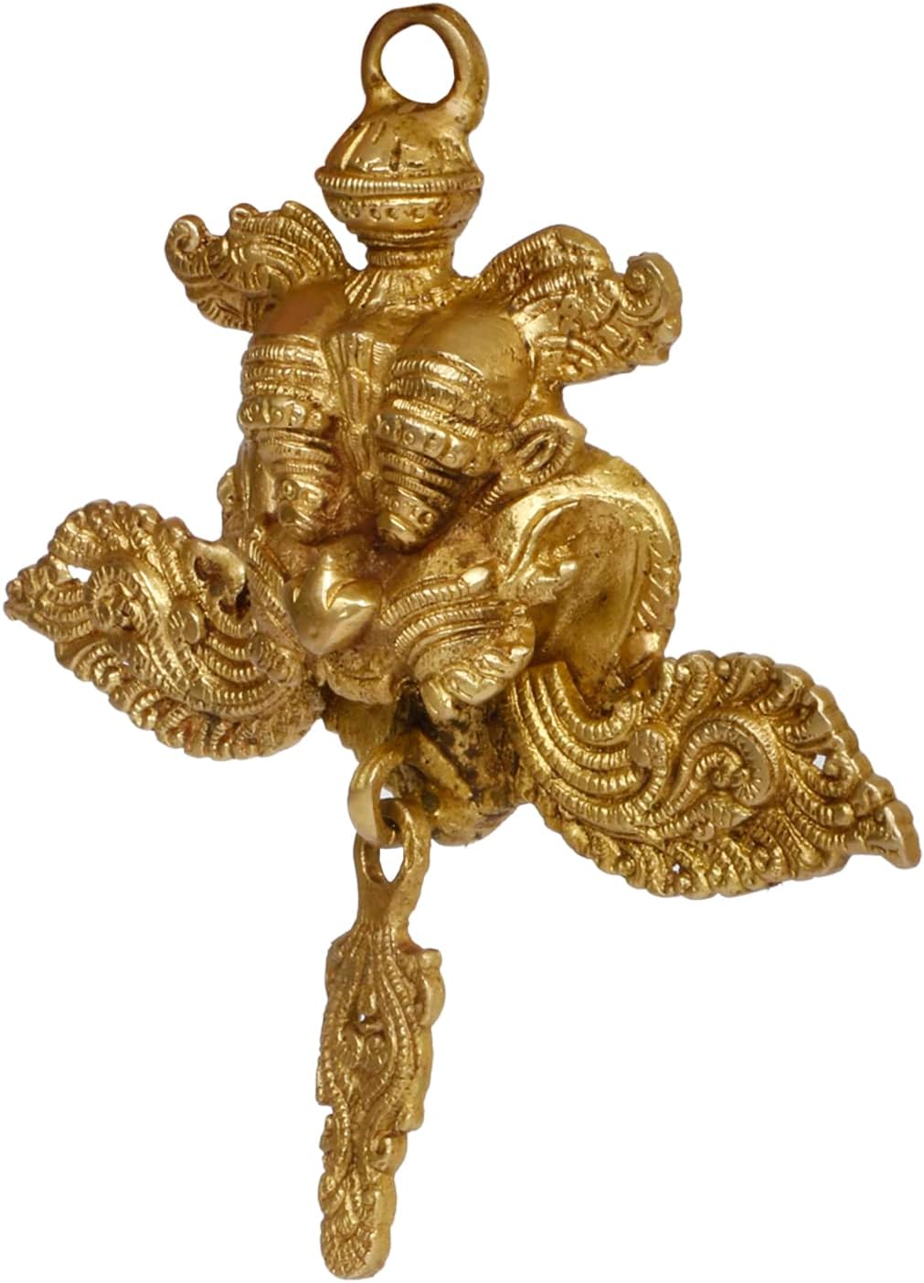 Brass Yali/Nazar Battu Wall/Door Hanging/Door Knocker for Evil Eye Protection (LxBxH 7.5x1.5x8 Inches)
