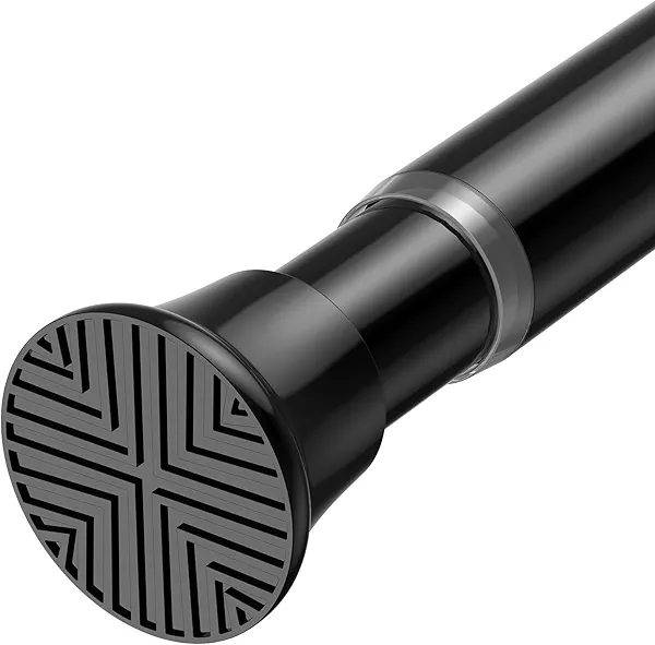 Curtain Rods for Windows 30-77Inch Black Tension Curtain Rod Adjustable Curtain Rod No Drilling Spring Rod Tension Rods for Doorway,Closets,Kitchen,Windows