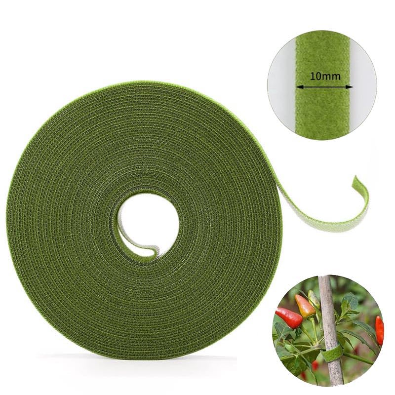 Nastro Per Piante 10mm X 15m | Fascette Regolabili Giardino | Verde Oliva, Resistente Agli Agenti Atmosferici
