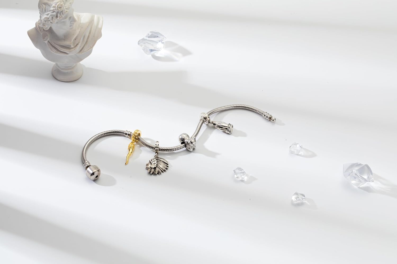 Classic Buddha Buddhism Multi-Clasp Clip On Pendant 925 Sterling Silver Charm For Pandora & Other Charm Bracelets/Necklaces - Image 2