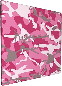 Amazon ピンクの迷彩 絵画 油絵 ファッション アートフレーム フレームレス 装飾画 豪華な 壁画 改善する ホーム スタイル 防湿 背景画 30x30cm 12x12in ウォールステッカー オンライン通販