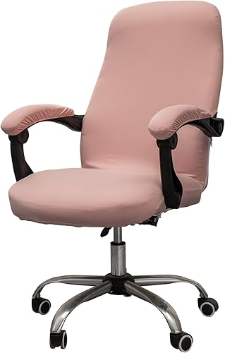 Miniatura 17 de Melaluxe Funda para silla de oficina - Funda elástica universal para silla de escritorio, fundas para silla de computadora (tamaño: M) - Gris oscuro