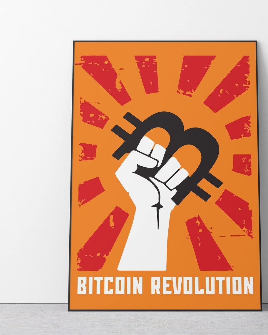 Amazon.co.jp: Ara Step 暗号通貨ポスタープリント フレームなし ビットコイン革命 ウォールアート イラスト ポスター 297 x  420 mm / 11.7 x 16.5インチ : ホーム＆キッチン