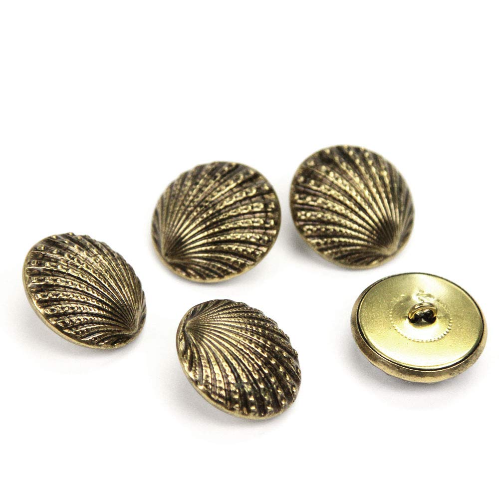 Amazon.com: Set of 3 Antique Gold Scallop Shell Buttons, 44 Line