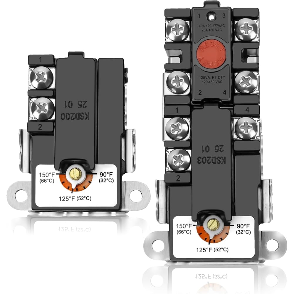 Jnchdghwa As Shown For Most Water Heater Compatible Water Heater Thermostat, Electric For Double Heater