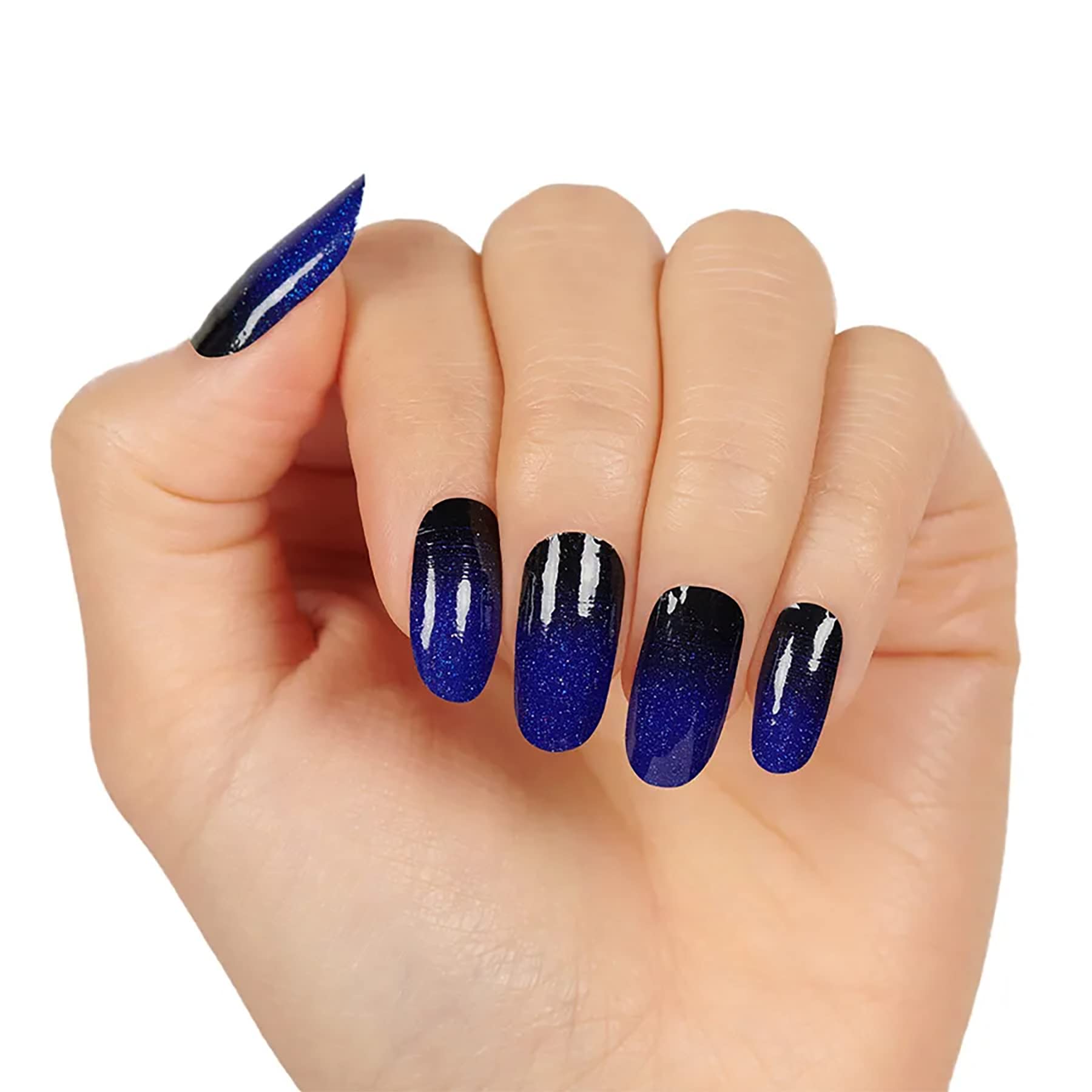 Amazon.com: Midnight Shift - Color Street Nail Strips (Halloween 2021),  Blue & Black Gradient, FDG374 : Video Games