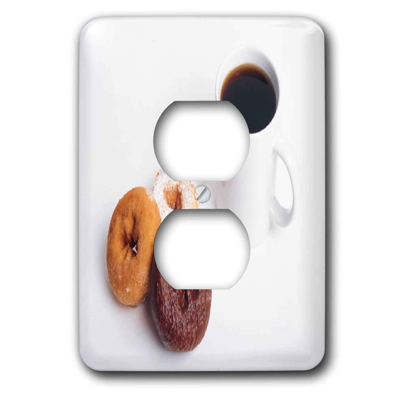 Bouchon de prise Donuts N' Coffee 3dRose lsp_19972_6 pour sécuriser vos prises de cuisine