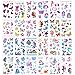 Konsait Glitter Temporary Tattoo for Girls, 24 Sheets Butterfly Mermaid Fairy Flowers Tattoo Stickers for Kids, Waterproof Fake Tattoos for Birthday Party Favors Goodie Bags Stuffers Party Fillers