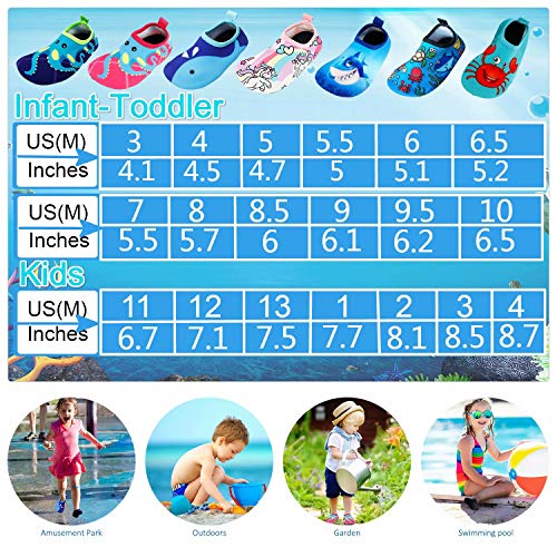 Image of Bigib Toddler Kids Swim Water Shoes Quick Dry Non-Slip Water Skin Barefoot Sports Shoes Aqua Socks for Boys Girls Toddler
