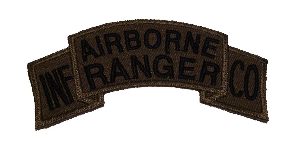 60年代　米軍実物　スクロール　AIR BORNE RANGER パッチ Amazon.com: Airborne Ranger Infantry Company TAB OD Patch - Olive