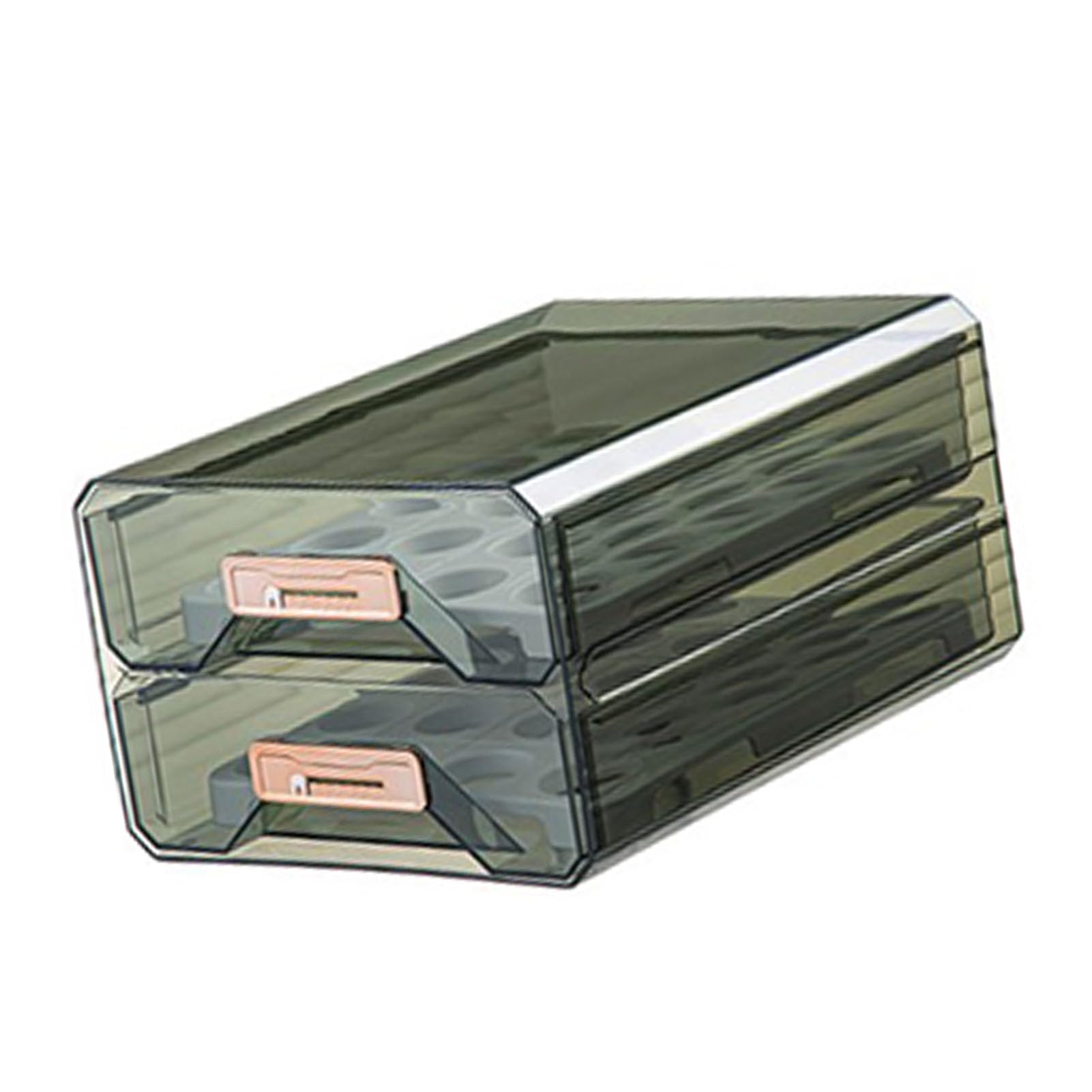 Caja de almacenamiento de huevos Diseño de bandeja Portahuevos Recipiente de alimentos apilable de plástico transparente para refrigerador de cocina