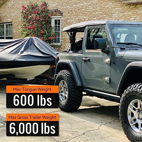 Sulythw 2 Inch Towing Hitch Receiver And Cover Kit For 2018-2021 Jeep Wrangler Jl/Jlu 2 Door & 4 Door Rear Tow Towing Trailer Hitch Receiver (No Fit 2018 Jk Models) #TOP1