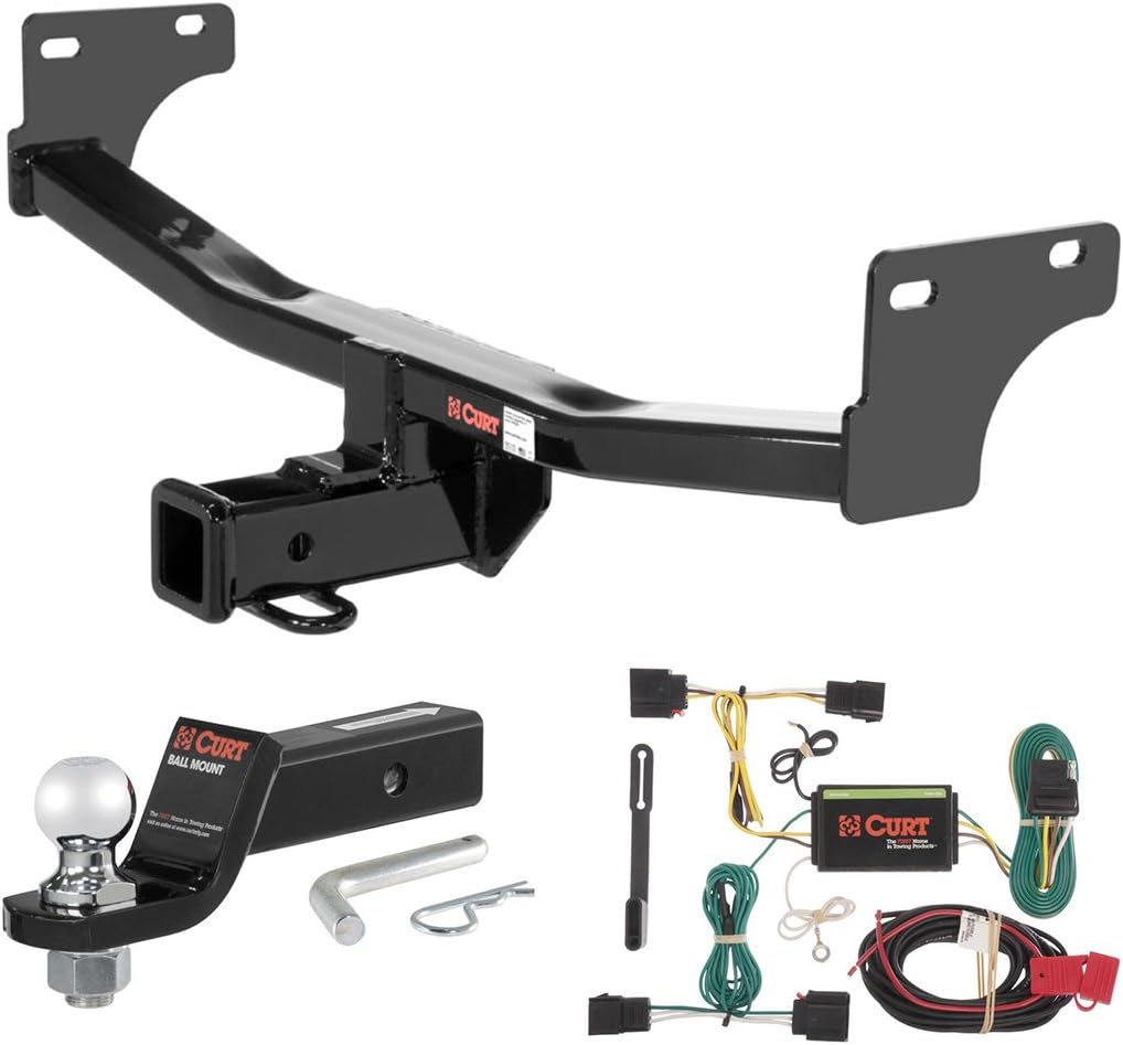 CURT Class 3 Trailer Hitch Tow Package with 2" Ball for 2011-2016 Jeep Patriot