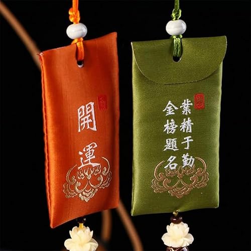 Miniatura 5 de Bolsa de sal espiritual, sal espiritual con bolsita, collar budista espiritual de la bolsa de la sal, talismán chino clásico bolsa de sal espiritual