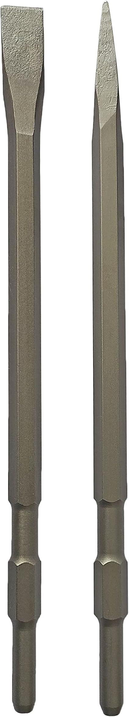 Inditrust flat and point Chisel set hammer bit size 17 x 400 mm suitable for demolition hammer