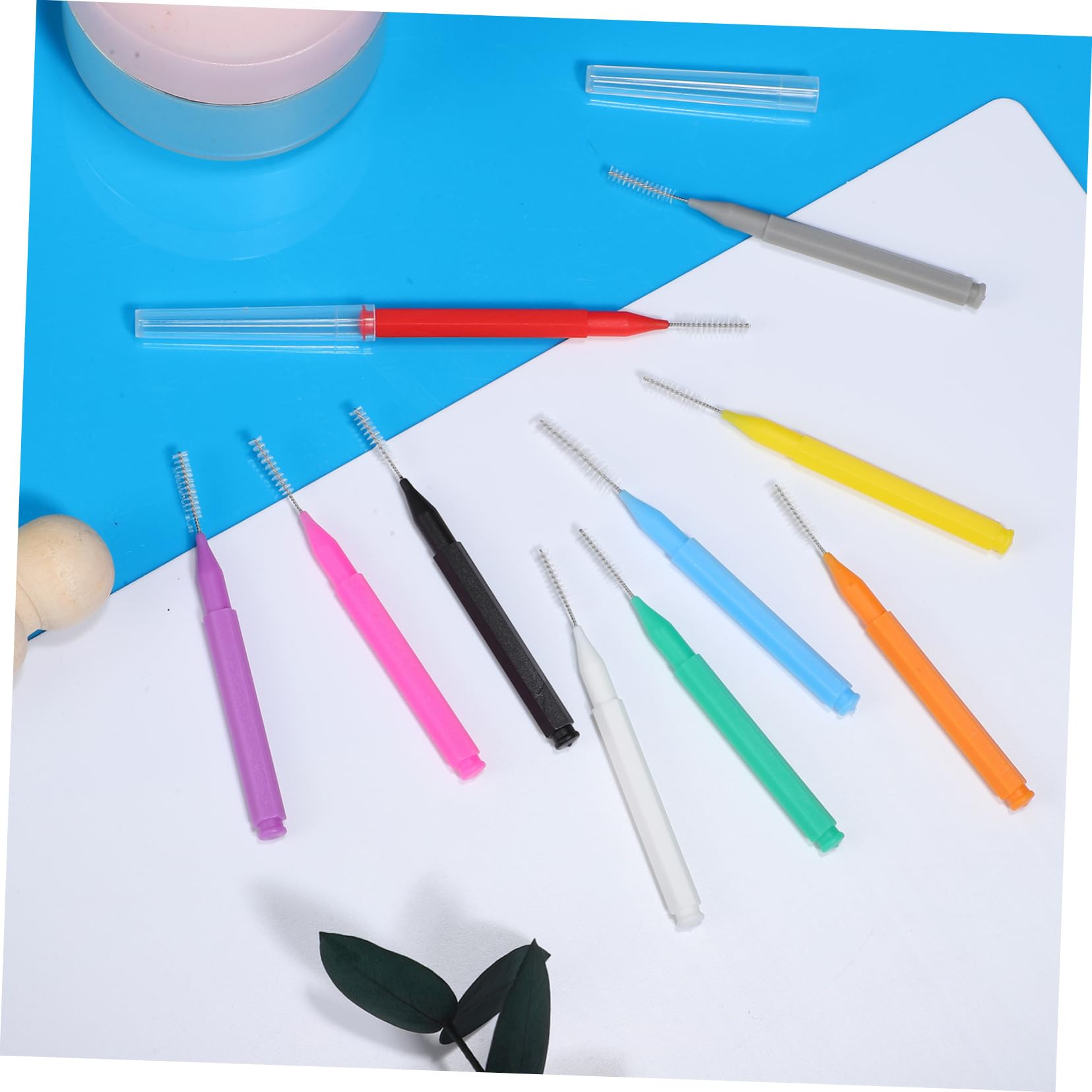 3 Series Cepillo Interdental Acero Portátil Limpiador Cepillo De Goma Tripe Journey Accesorios Orales Cleaners De Goma Herramienta Páginas 100 Piezas*3