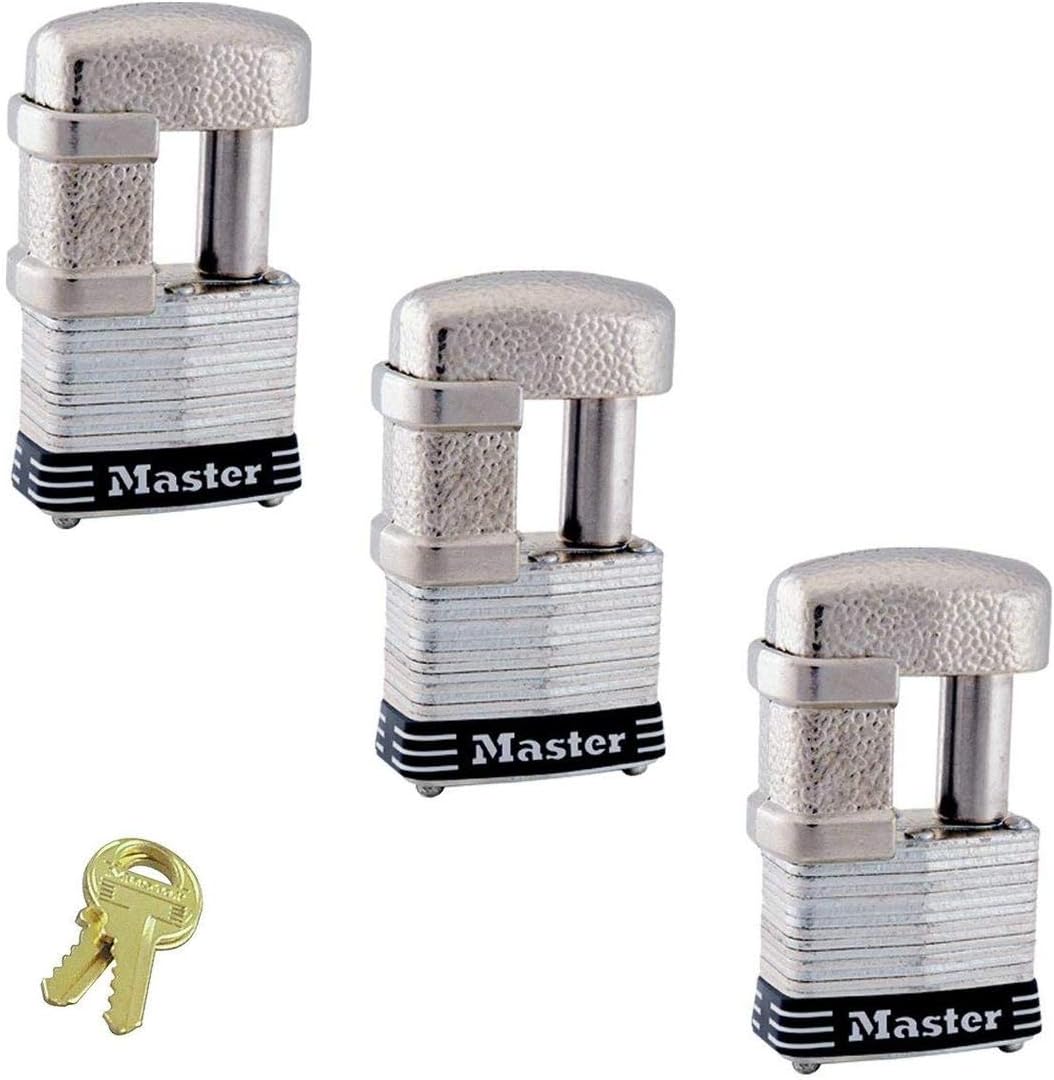 Master Lock - 2 Keyed Alike Trailer & Multi Purpose Padlocks w/ 4 Keys, 37KA-2