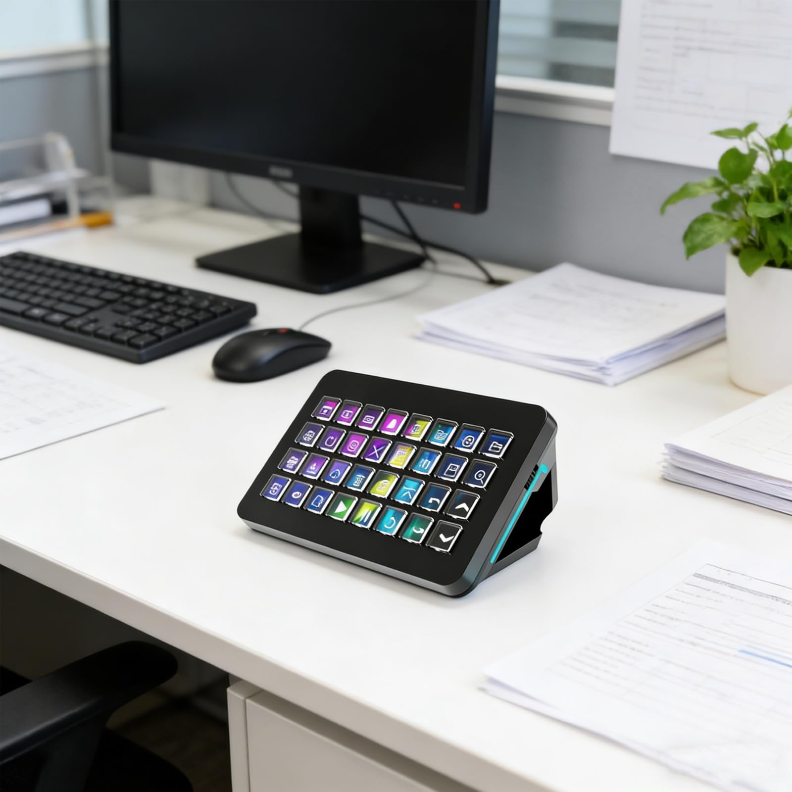 Pannello Controllo visivo Tastiera Personalizzabile a 32 per Controllo dello Streaming Live Streamdeck Migliora la produttività Streaming Lavoro