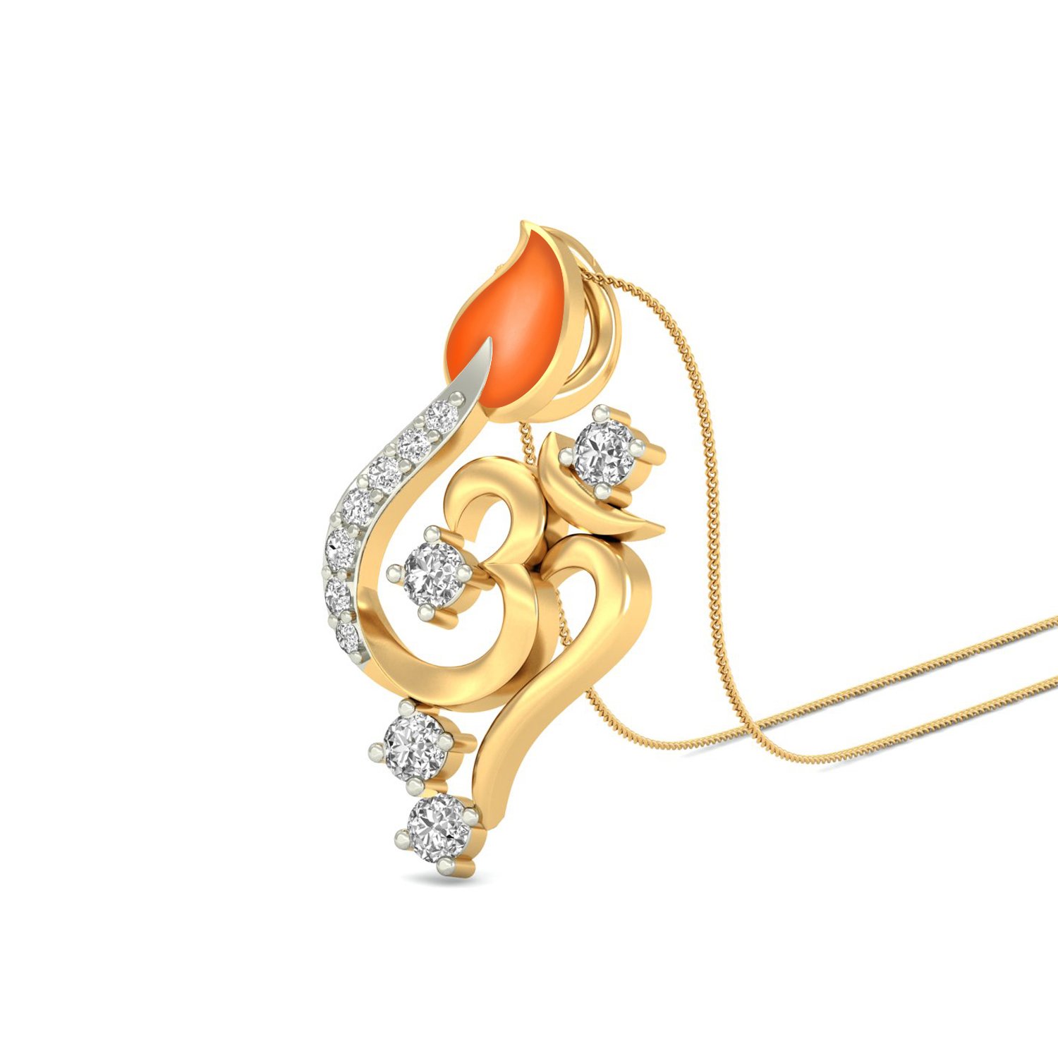 pc jeweller The Ciana 18KT Yellow Gold & Diamond Pendant-picture-38