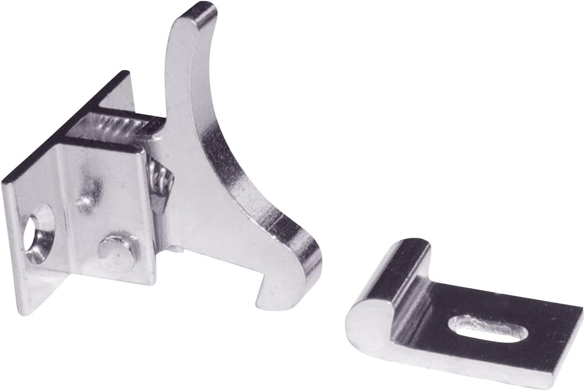 1 Pack Rok Extra Heavy Duty Elbow Latch Cabinet Door Window Catch, Nickel | Heavy duty cabinet door and window catch with included screws for secure installation and reliable closure